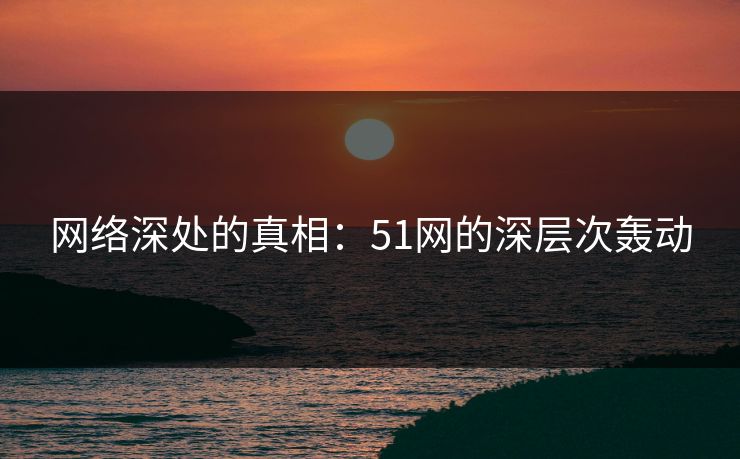 网络深处的真相：51网的深层次轰动