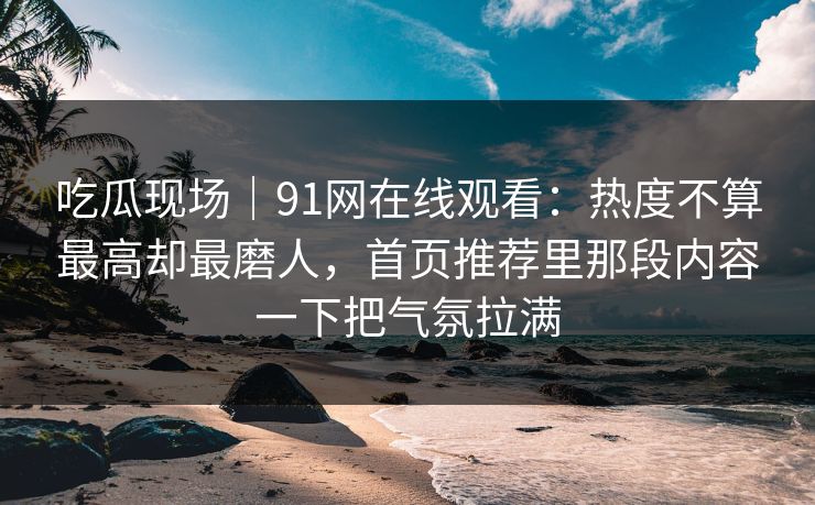 吃瓜现场｜91网在线观看：热度不算最高却最磨人，首页推荐里那段内容一下把气氛拉满