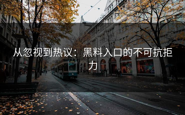 从忽视到热议：黑料入口的不可抗拒力